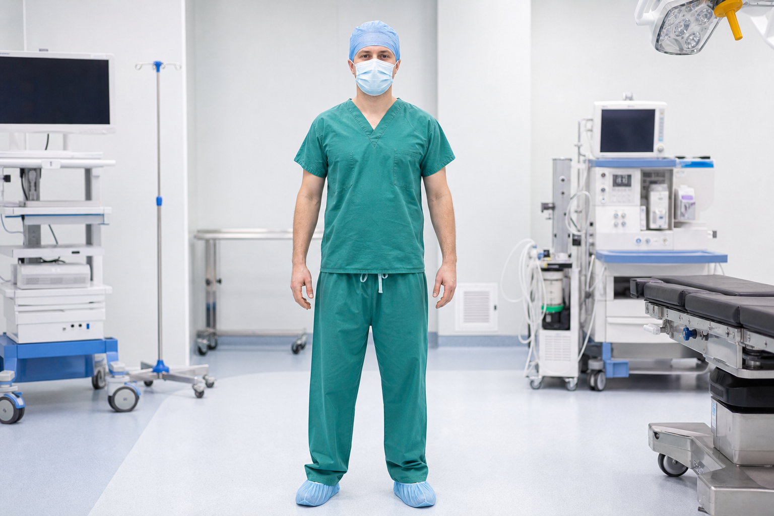 Opérateur AES en tenue de bloc complète